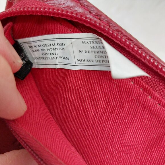 Root Red Genuine Leather Round Zip Long Wallet - Picture 8 of 10